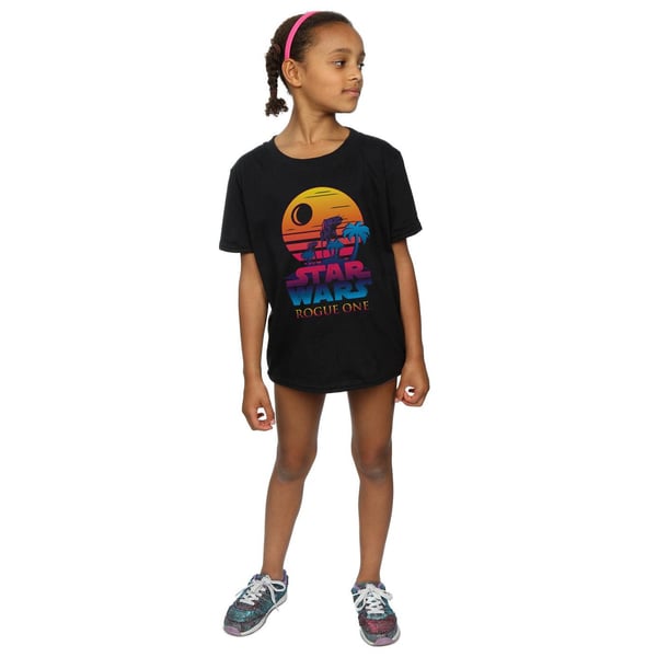 Star Wars Girls Rogue One Logo Sunset Cotton T-Shirt
