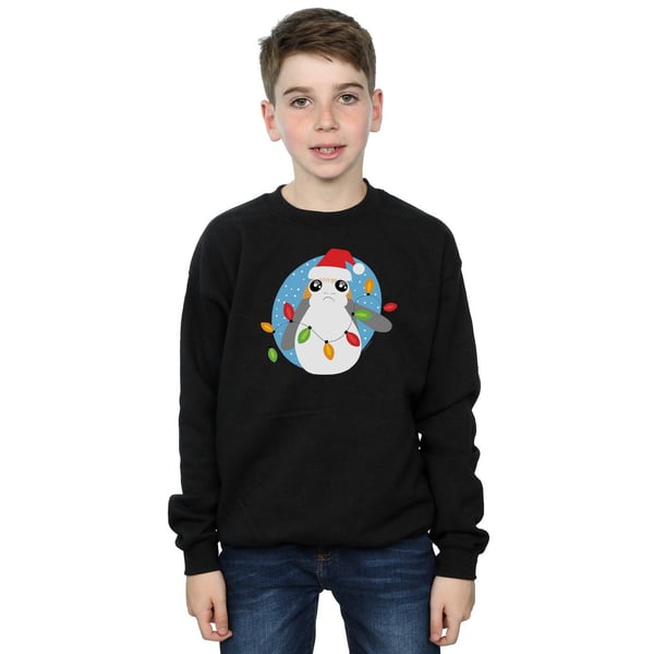 Star Wars Boys The Last Jedi Porg Christmas Lights Sweatshirt
