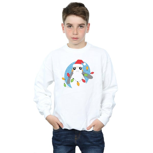 Star Wars Boys The Last Jedi Porg Christmas Lights Sweatshirt