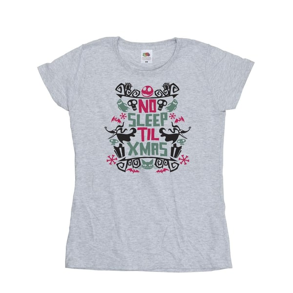 Disney Womens/Ladies The Nightmare Before Christmas No Sleep Til Xmas Cotton T-Shirt