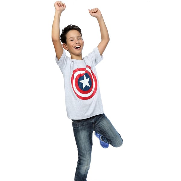 Captain America Boys Distressed Shield T-Shirt