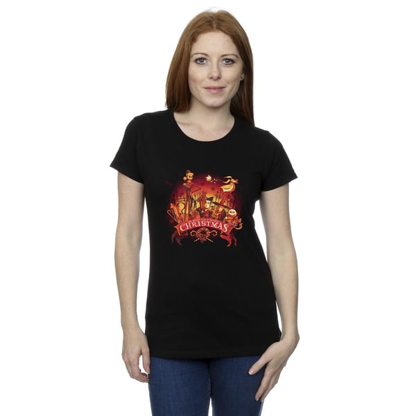 Disney Womens/Ladies The Nightmare Before Christmas Scary Christmas Cotton T-Shirt