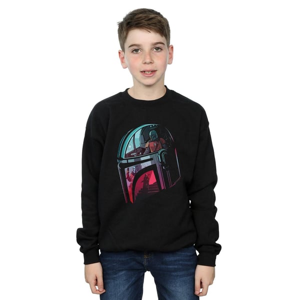 Star Wars Boys The Mandalorian Mandalore Helmet Reflection Sweatshirt