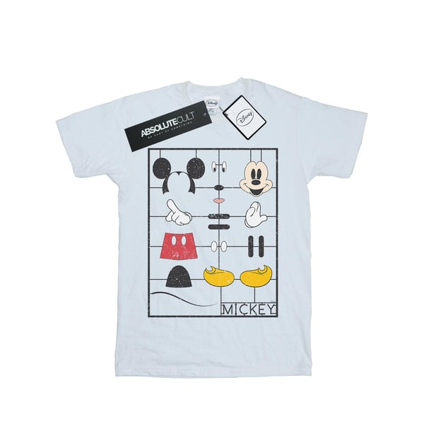 Disney Dam/Dam Mickey Mouse Byggsats Bomull Boyfriend T-shirt
