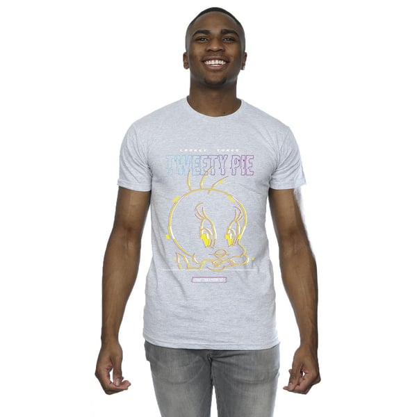 Looney Tunes Mens Tweety Glitch T-Shirt