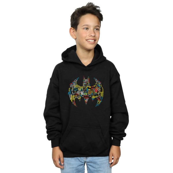DC Comics Boys Batman Batgirl Logo Collage Hoodie