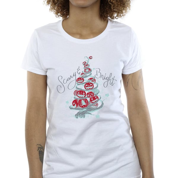 Disney Womens/Ladies The Nightmare Before Christmas Scary & Bright Cotton T-Shirt