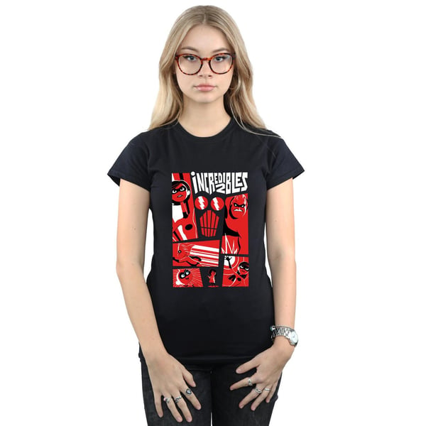 Disney Womens/Ladies The Incredibles Collage Cotton T-Shirt