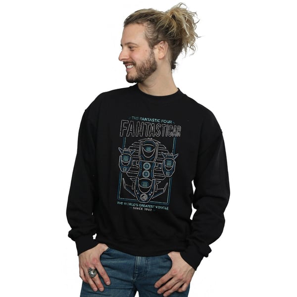 Marvel Mens Fantastic Four Fantasticar Neon Sweatshirt