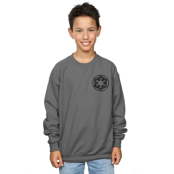 Star Wars Boys The Mandalorian Galactic Empire Insignia Breast Print Sweatshirt