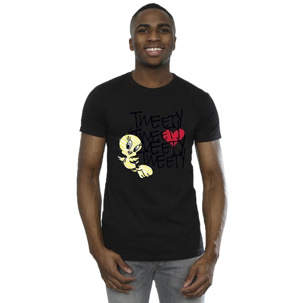 Looney Tunes Mens Tweety Love Heart T-Shirt