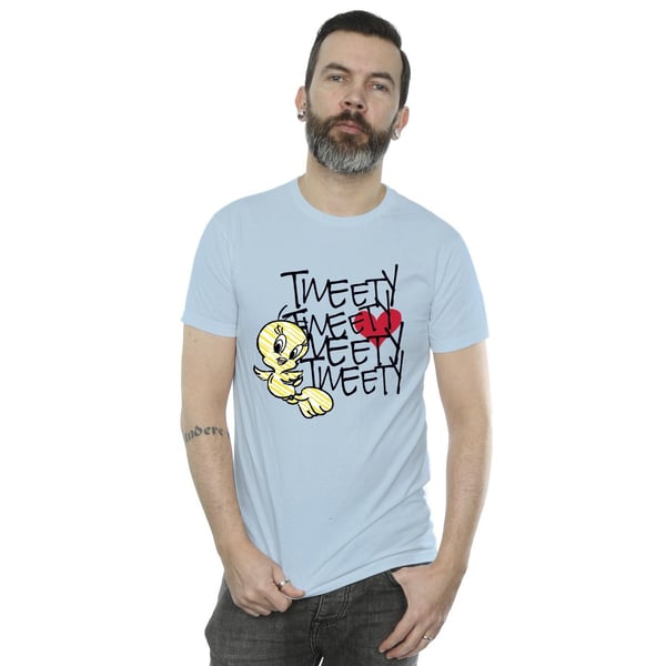 Looney Tunes Mens Tweety Love Heart T-Shirt