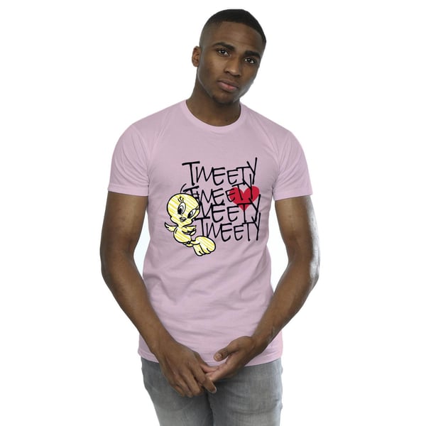 Looney Tunes Mens Tweety Love Heart T-Shirt
