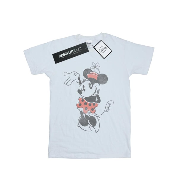 Disney Womens/Ladies Minnie Mouse Waving Cotton Boyfriend T-Shirt