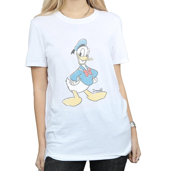 Disney Womens/Ladies Donald Duck Classic Donald Cotton Boyfriend T-Shirt