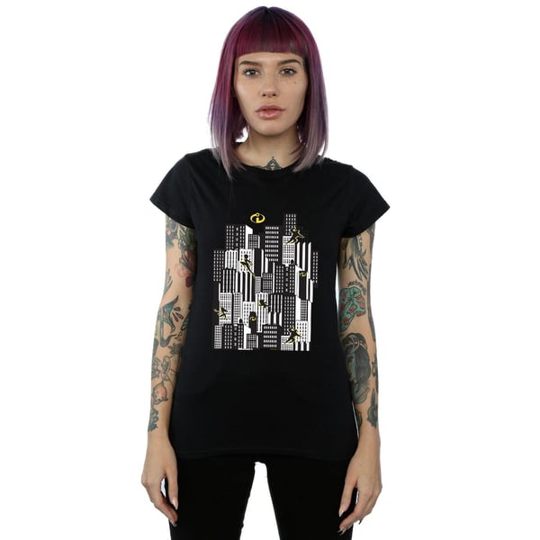 Disney Womens/Ladies The Incredibles Skyline Cotton T-Shirt