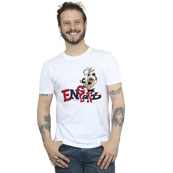 Looney Tunes Mens Bugs & Taz England T-Shirt