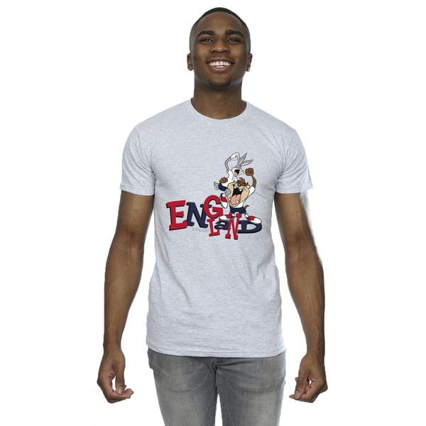 Looney Tunes Mens Bugs & Taz England T-Shirt