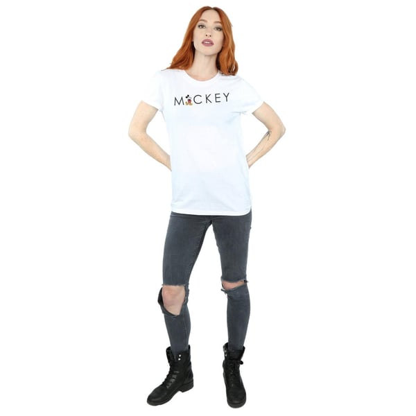 Disney Womens/Ladies Minnie Mouse Kick Letter Cotton Boyfriend T-Shirt