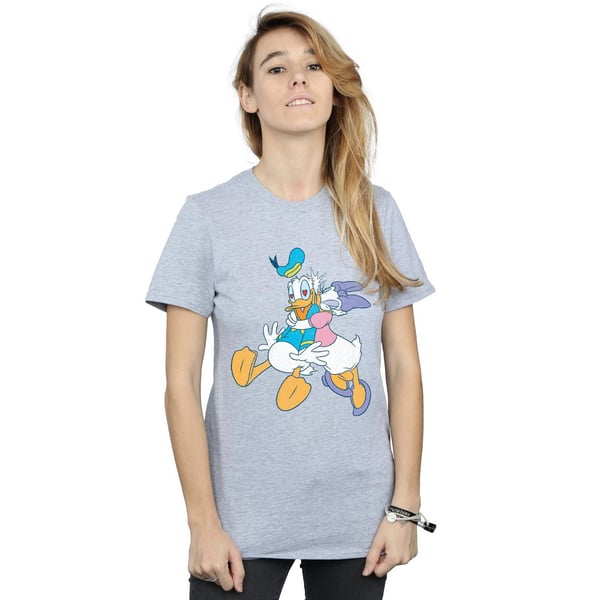 Disney Womens/Ladies Donald And Daisy Duck Kiss Cotton Boyfriend T-Shirt