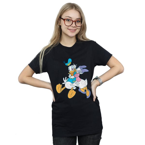 Disney Womens/Ladies Donald And Daisy Duck Kiss Cotton Boyfriend T-Shirt