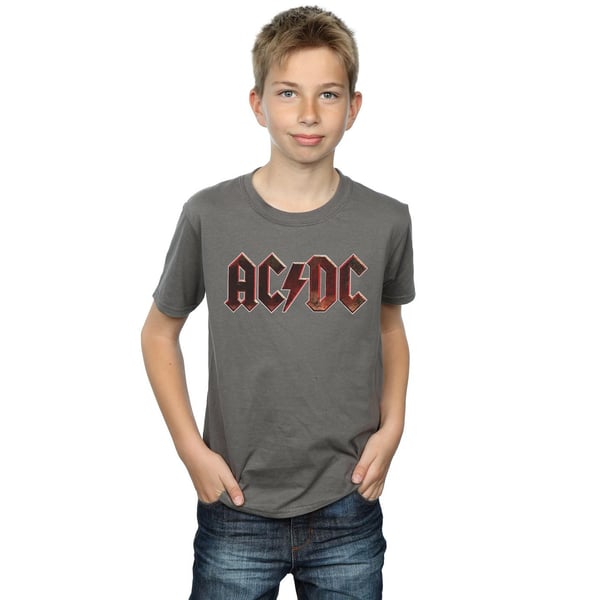 AC/DC Boys Logo Raw Distressed T-paita