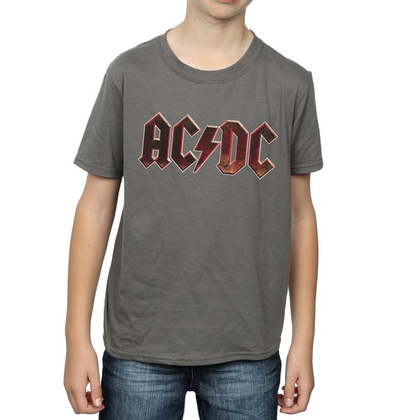 AC/DC Boys Logo Raw Distressed T-paita