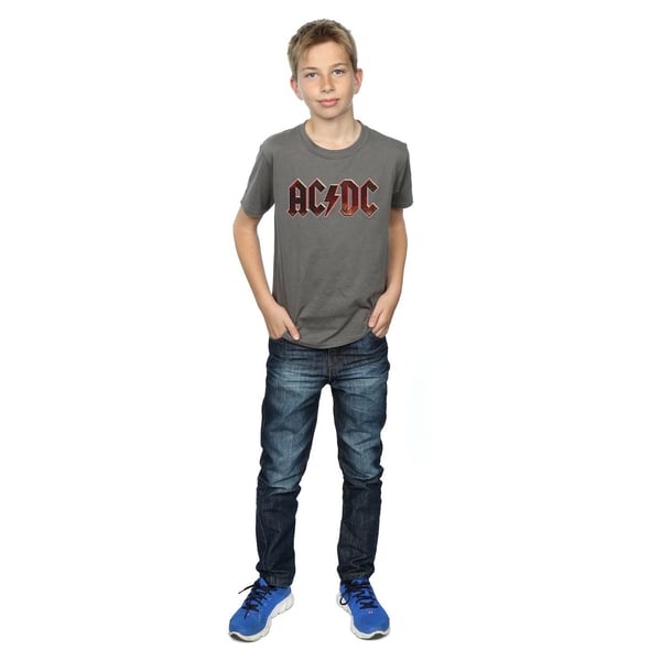 AC/DC Boys Logo Raw Distressed T-paita