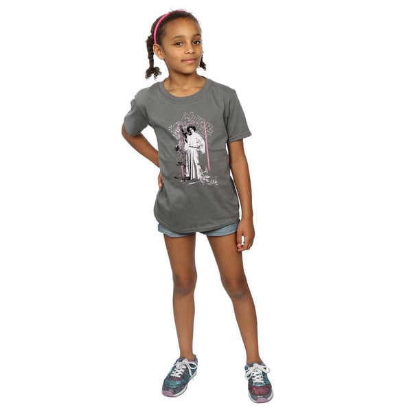 Star Wars Girls Princess Leia Distressed Cotton T-Shirt