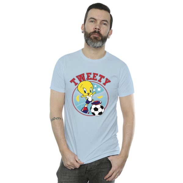 Looney Tunes Mens Tweety Football Circle T-Shirt