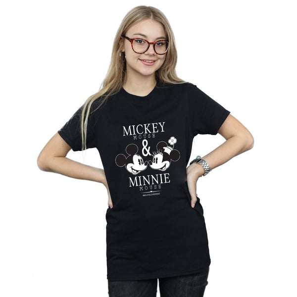 Disney Womens/Ladies Mickey And Minnie Mouse Mousecrush Mondays Cotton Boyfriend T-Shirt