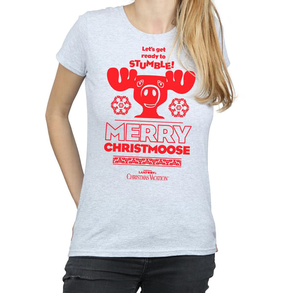 National Lampoon´s Christmas Vacation Womens/Ladies Merry Christmoose Cotton T-Shirt