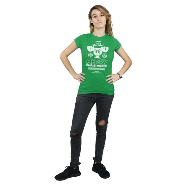 National Lampoon´s Christmas Vacation Womens/Ladies Merry Christmoose Cotton T-Shirt