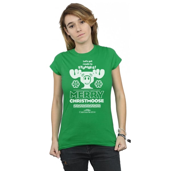 National Lampoon´s Christmas Vacation Womens/Ladies Merry Christmoose Cotton T-Shirt
