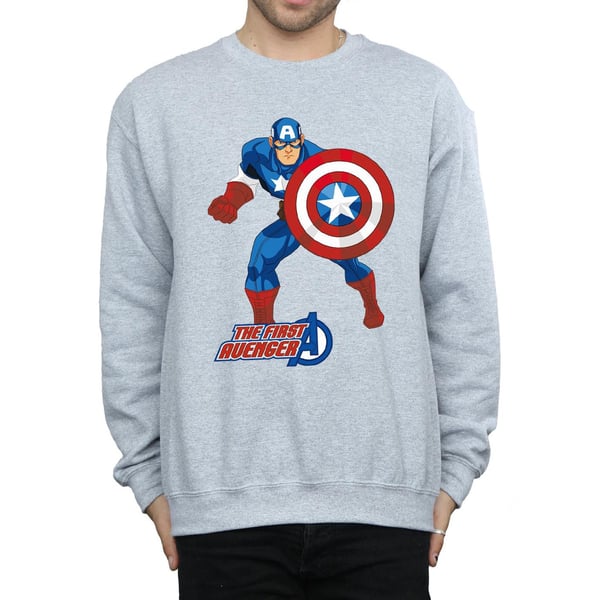Captain America Unisex aikuisten The First Avenger -collegepaita