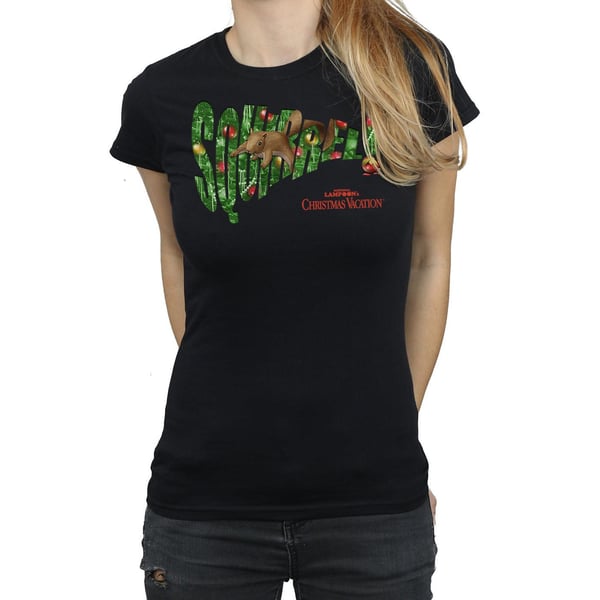 National Lampoon´s Christmas Vacation Womens/Ladies Squirrel Tree Cotton T-Shirt