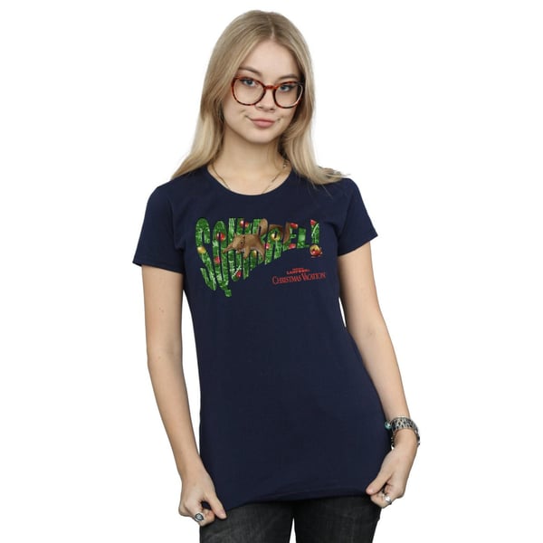 National Lampoon´s Christmas Vacation Womens/Ladies Squirrel Tree Cotton T-Shirt