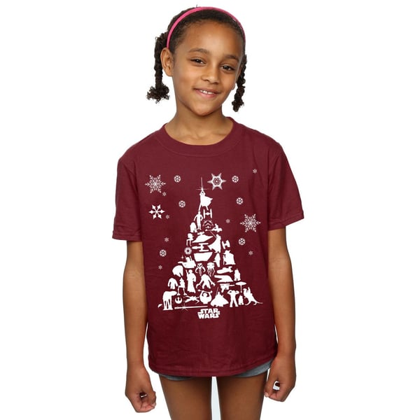 Star Wars Girls Christmas Tree Cotton T-Shirt
