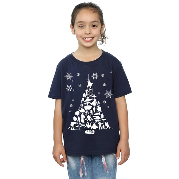 Star Wars Girls Christmas Tree Cotton T-Shirt