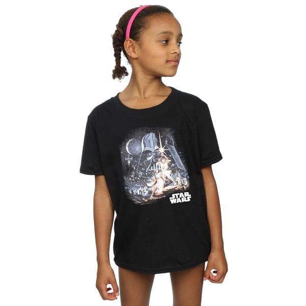 Star Wars Girls Retro Montage Cotton T-Shirt