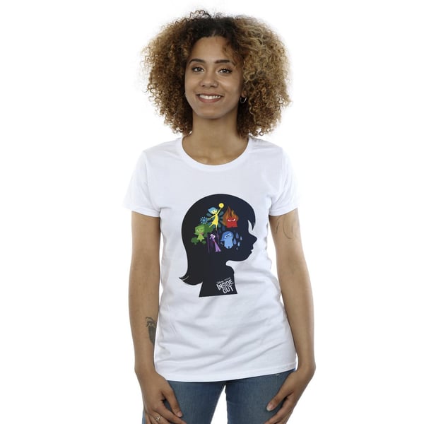 Disney Womens/Ladies Inside Out Head Silhouette Cotton T-Shirt