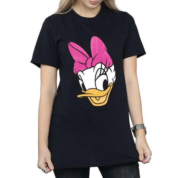 Disney Womens/Ladies Daisy Duck Head Painted Cotton Boyfriend T-Shirt