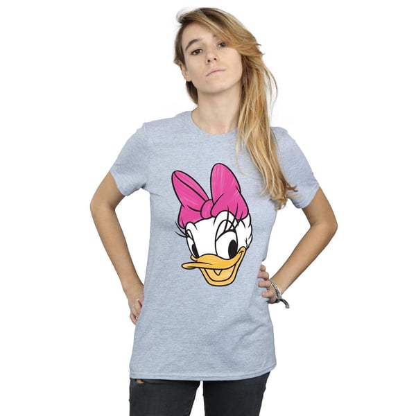 Disney Womens/Ladies Daisy Duck Head Painted Cotton Boyfriend T-Shirt