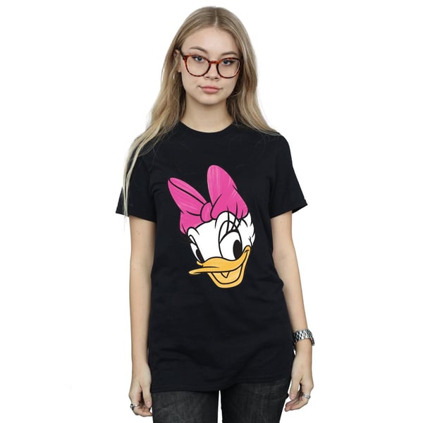 Disney Womens/Ladies Daisy Duck Head Painted Cotton Boyfriend T-Shirt