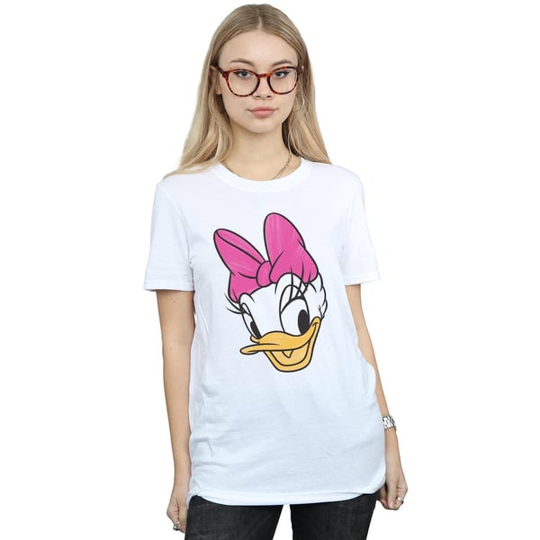 Disney Womens/Ladies Daisy Duck Head Painted Cotton Boyfriend T-Shirt