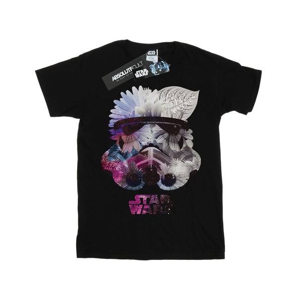 Star Wars Girls Stormtrooper Floral Helmet Cotton T-Shirt