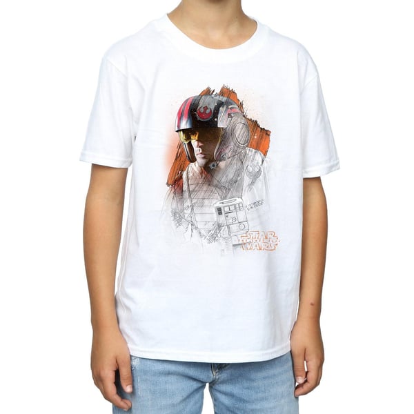 Star Wars Boys The Last Jedi Poe Dameron Brushed T-Shirt
