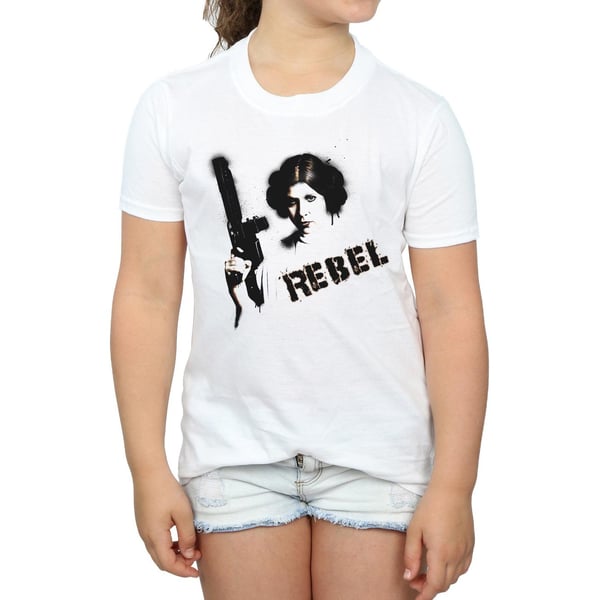 Star Wars Girls Princess Leia Rebel Cotton T-Shirt