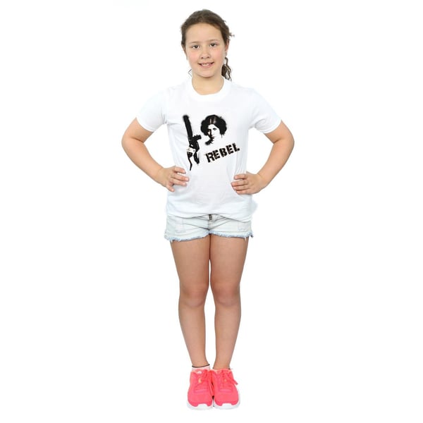 Star Wars Girls Princess Leia Rebel Cotton T-Shirt