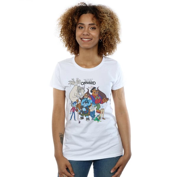 Disney Womens/Ladies Onward Character Collage Cotton T-Shirt